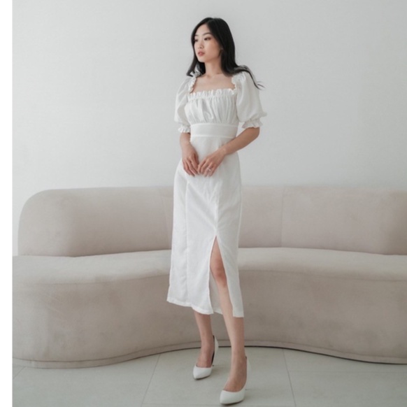 [TAVIA] NAURA MIDI DRESS / DRESS WANITA / DRESS KOREA