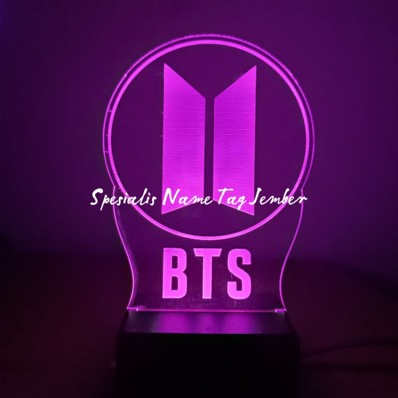 Lampu Tidur KPOP BTS Lampu Hias Lampu tidur unik, Lampu LED Dekorasi, Lampu malam Akrilik Lampu Cost