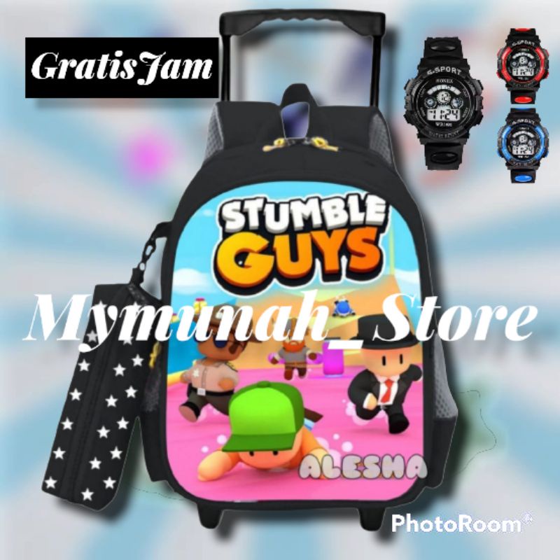 Tas Troli Anak Sekolah Karakter Stumble Guys Murah