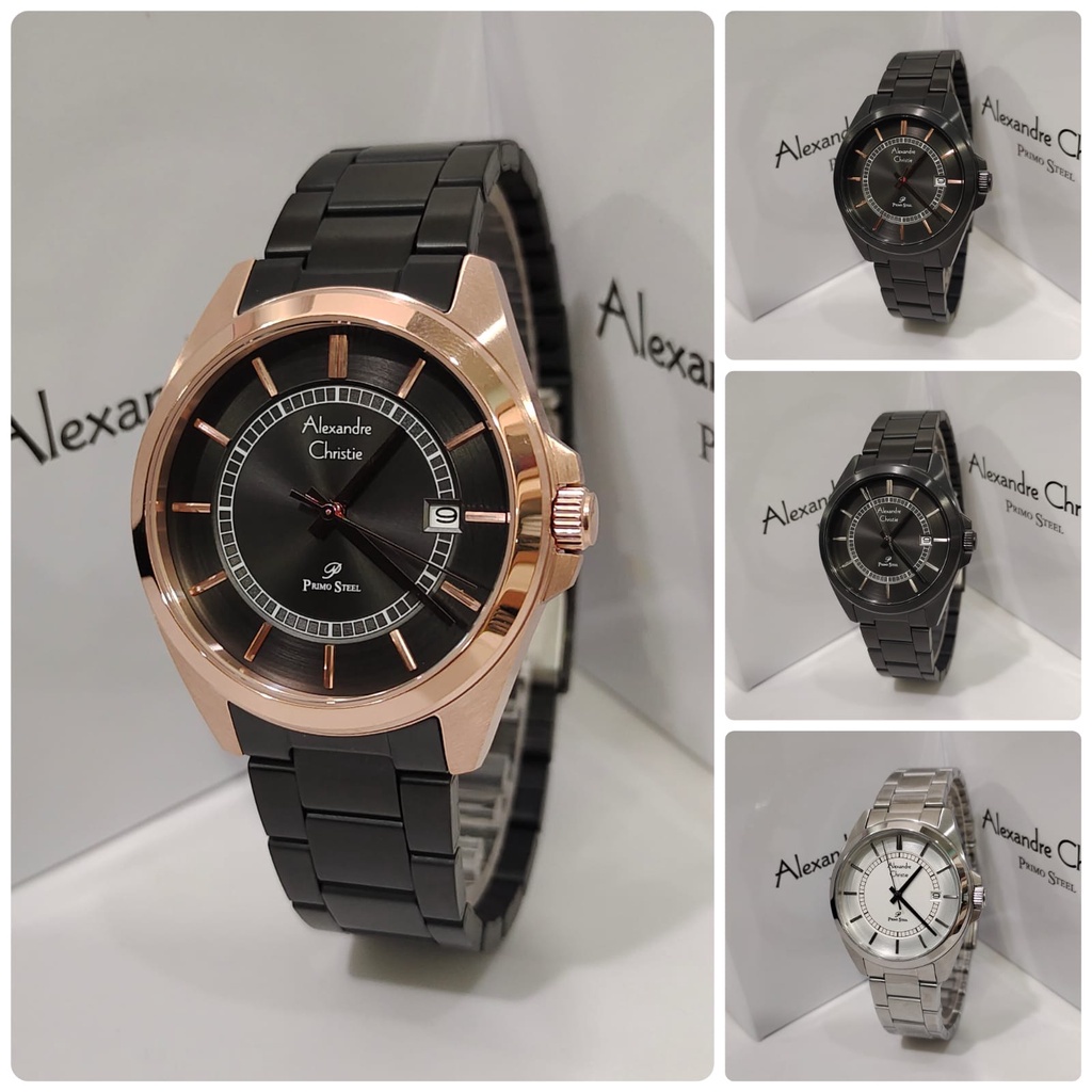 Jam Pria Alexandre Christie AC1033 AC 1033 Stainless Original Garansi Resmi Alexander Christie