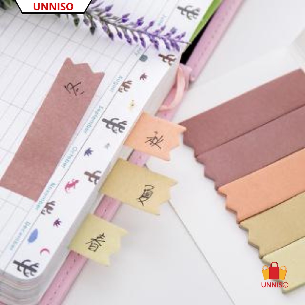 UNNISO -  Sticky Notes Colorfull Basic Memo Notes Lucu