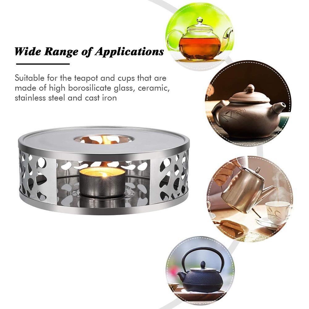 Populer Tea Warmer Stainless Steel Candle Heater Teaware Pemanas Base Holder