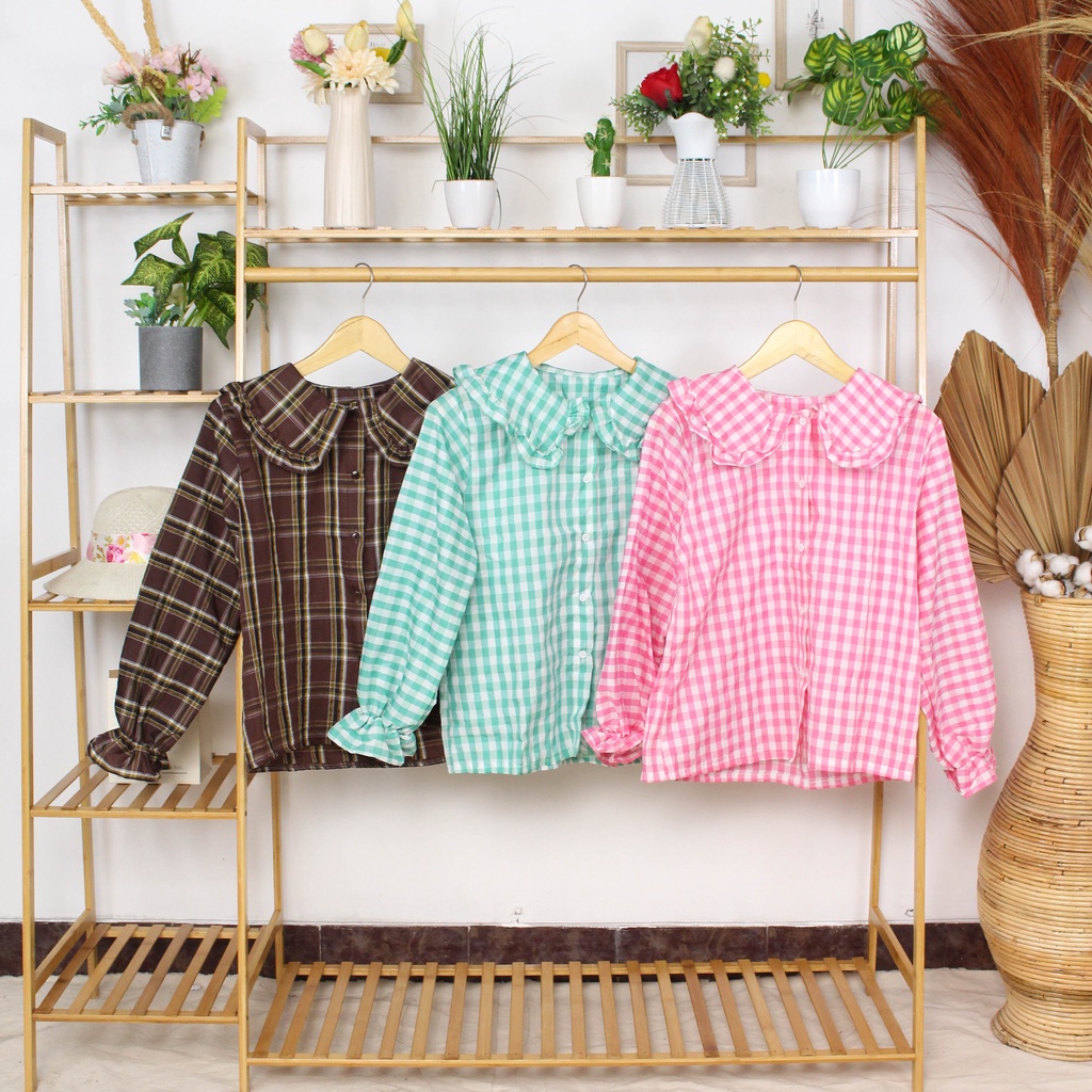 RX FASHION - KEMEJA MIZU TARTAN / KEMEJA GINGHAM / KEMEJA QUEEN / RUFFLE DOSAN CC