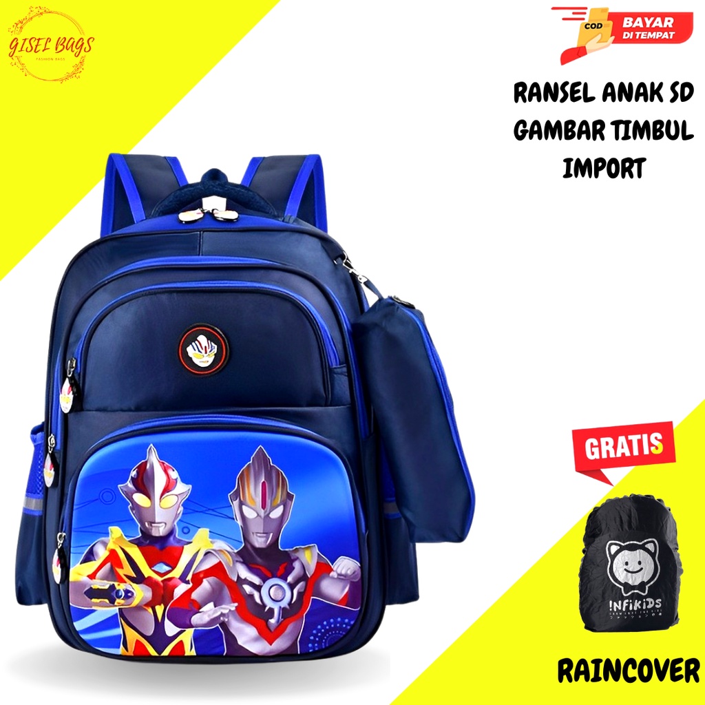 Tas sekolah anak laki laki sd terbaru import gambar karakter superhero gratis kotak pensil anti air