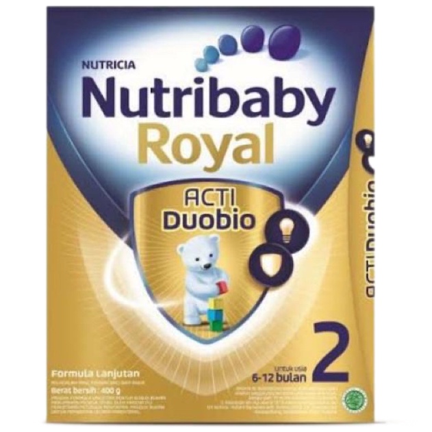 Nutribaby Royal 2 Acti DuoBio box 400gram 400 gr susu formula bayi 6-12 bulan kemasan baru nutricia