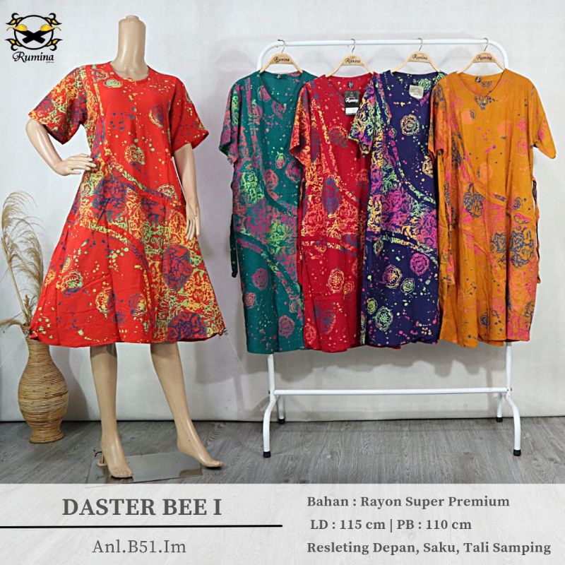 Terbaru Anl.B51.Im Daster Bee I Daster Premium Rayon Samitex Tebal Nyaman Adem Ori Rumina Batik Peka