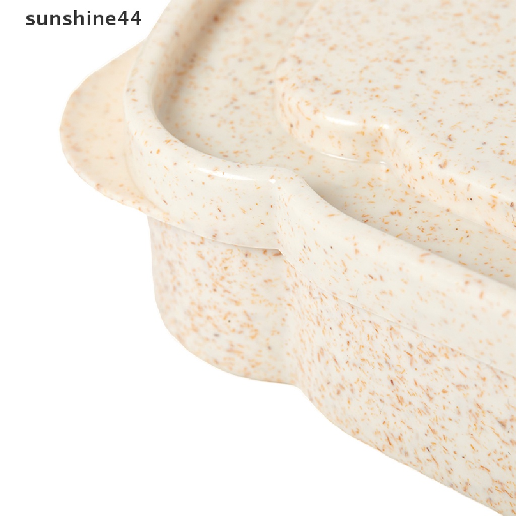 Sunshine 1PC Kotak Makan Siang / Sandwich Bahan Plastik Dengan Tutup Dapat Dipakai Ulang