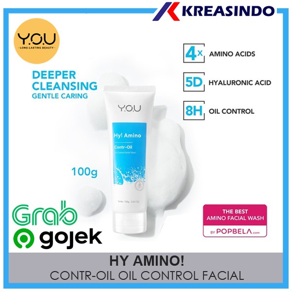 YOU Hy! Amino Oil Control Facial Wash - Sabun cuci muka