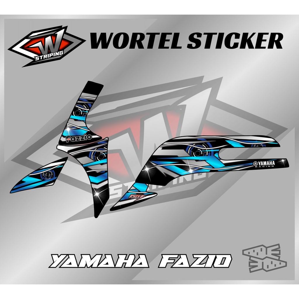 Striping Fazio-Stiker Hologram Decal Motor Fazio Racing Keren