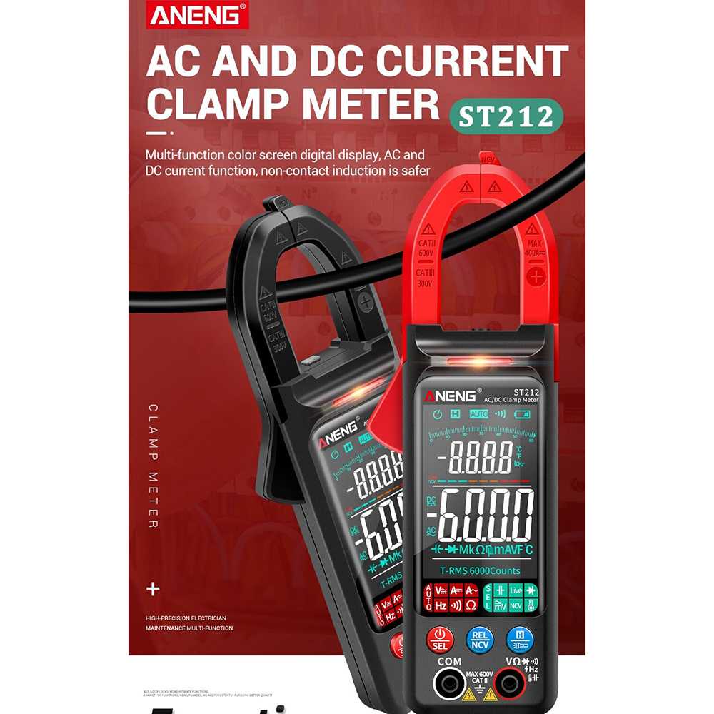 ANENG Tester Listrik Digital Clamp Meter - ST212 ( Al-Yusi )