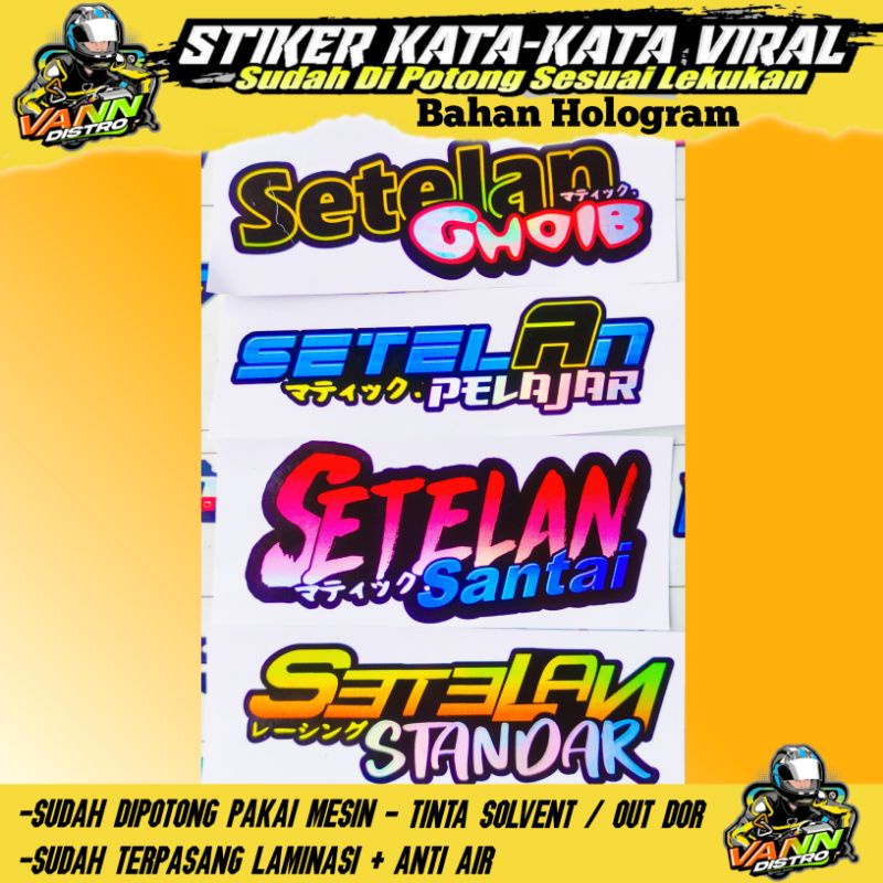 stiker setelan