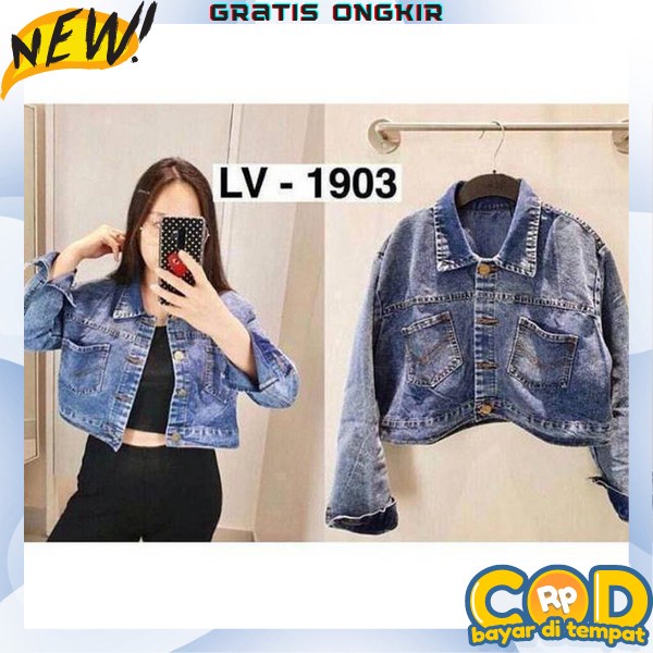 Jaket Jeans Wanita Polos Jacket Denim Levis Cewek Premium Import Jaket Jeans Cakar Suzzie Victoria V