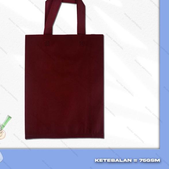 

GOODIE BAG TAS BELANJA SPUNBOND HANDLE 38X45 KAIN KANTONG SOUVENIR - OREN
