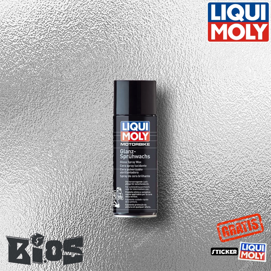 LIQUI MOLY MOTORBIKE GLOSSS SPRAY WAX 400ML PERAWATAN CAT MOTOR&amp;MOBIL 100% ORIGINAL