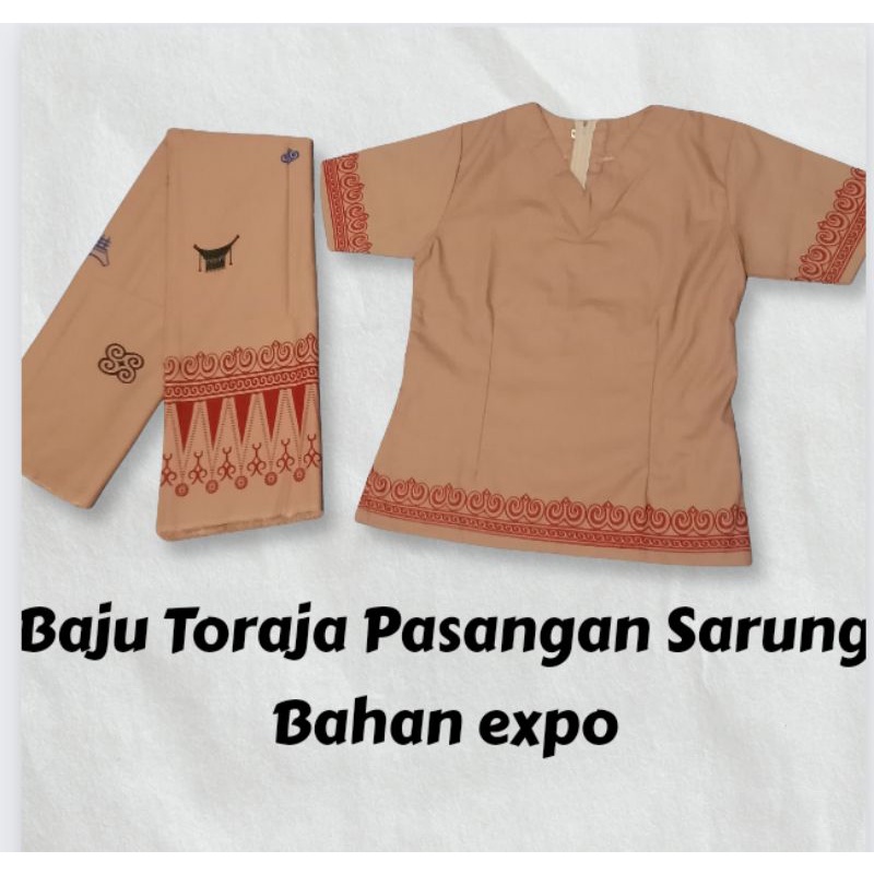 Set Baju Toraja Wanita pasangan Sarung