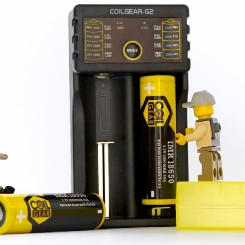 TRX2y2Xm--CHARGER 2 SLOT BATERAI 18650 COILGEAR G2 AUTHENTIC
