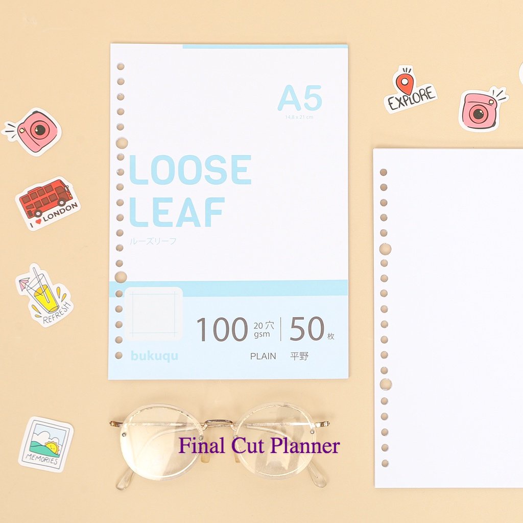 

Loose Leaf A5 - HVS 100 Gsm - Kertas Binder by bukuqu .
