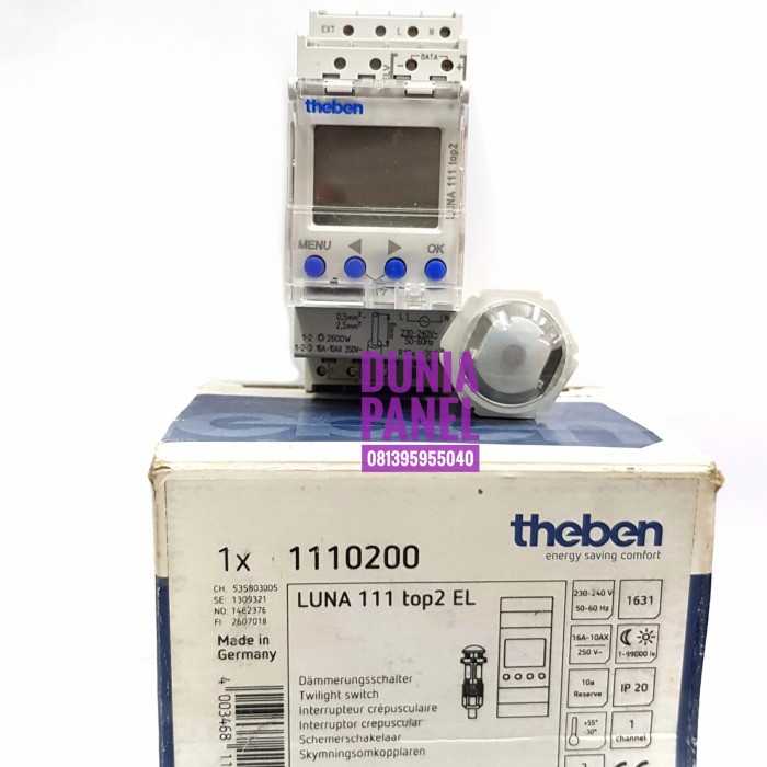 Digital Counter Timer Theben Luna 111 Top2 El Original Timer Theben Digital + Sensor