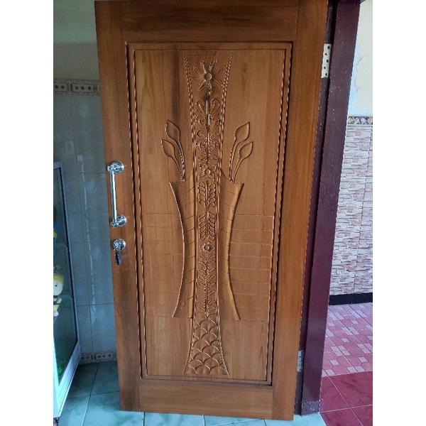 pintu utama pintu kayu jati pintu single