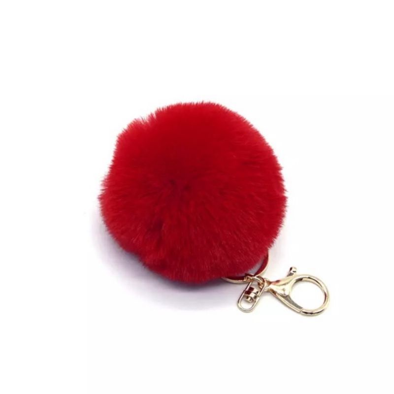 POMPOM Gantungan Tas Ransel PomPom | Gantungan kunci bulu Pompom Selempang Tote Totebag Slingbag Shoulder Wanita