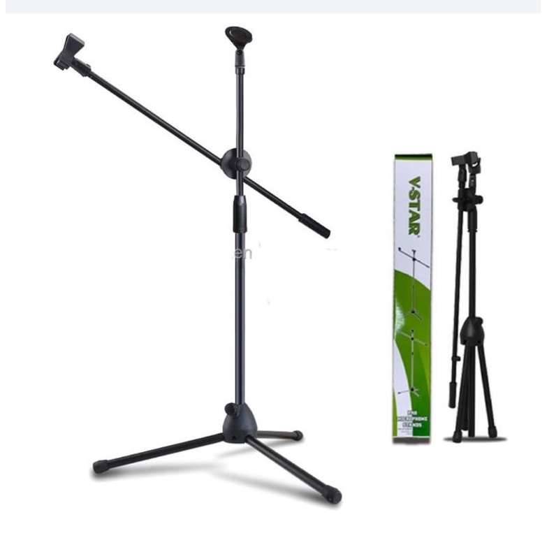 Stand mic panjang 2handle mic