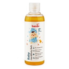 Bambi Hair &amp; Body Wash Bath 2in1 200ml Sabun dan Shampo Bayi