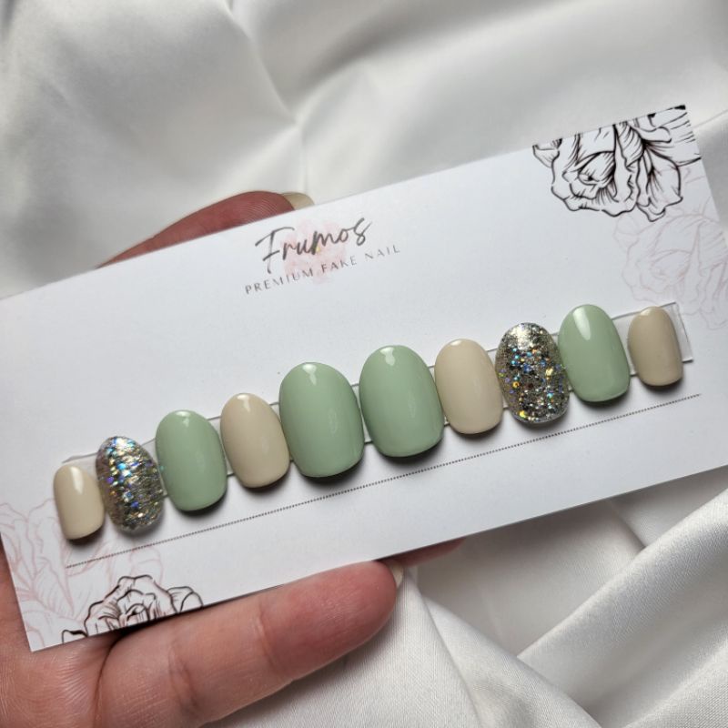 Kuku palsu / Fake nail Mint Green