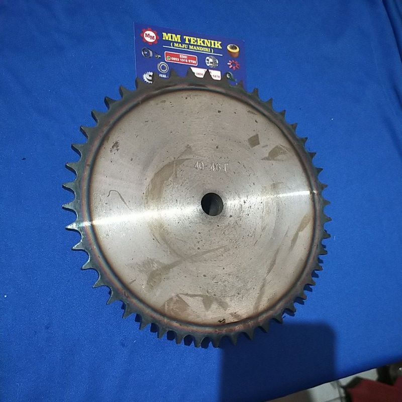 Sprocket RS 40 x 46 T Gear Rantai Single Gir gigi Z 46T RS40 -1 40Z46 40X46T 40-1 tipe B Sproket spr 40-46T 40x1x47T 40-1-47T
