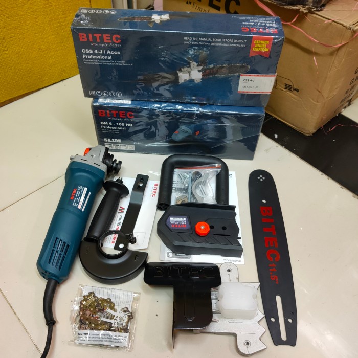 Gerinda Chainsaw mini gurinda gergaji potong belah BITEC Chain Saw