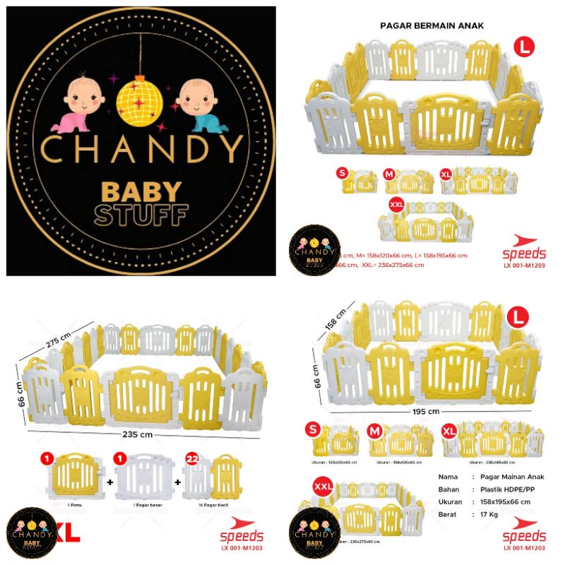 SPEEDS PAGAR BAYI PAGAR ANAK PLAYFENCE SET PAGAR MAINAN ANAK M1203