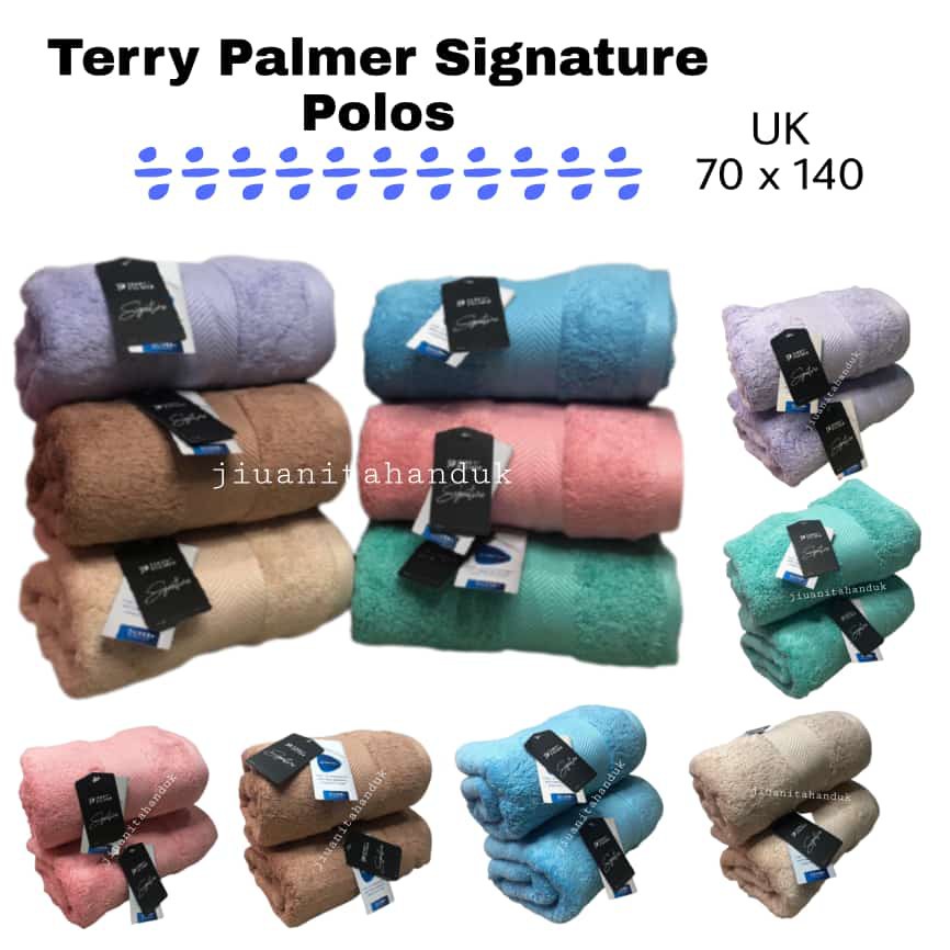 JH Handuk Terry Palmer Signature Jumbo Uk 70x140 Tebal Lembut Termurah