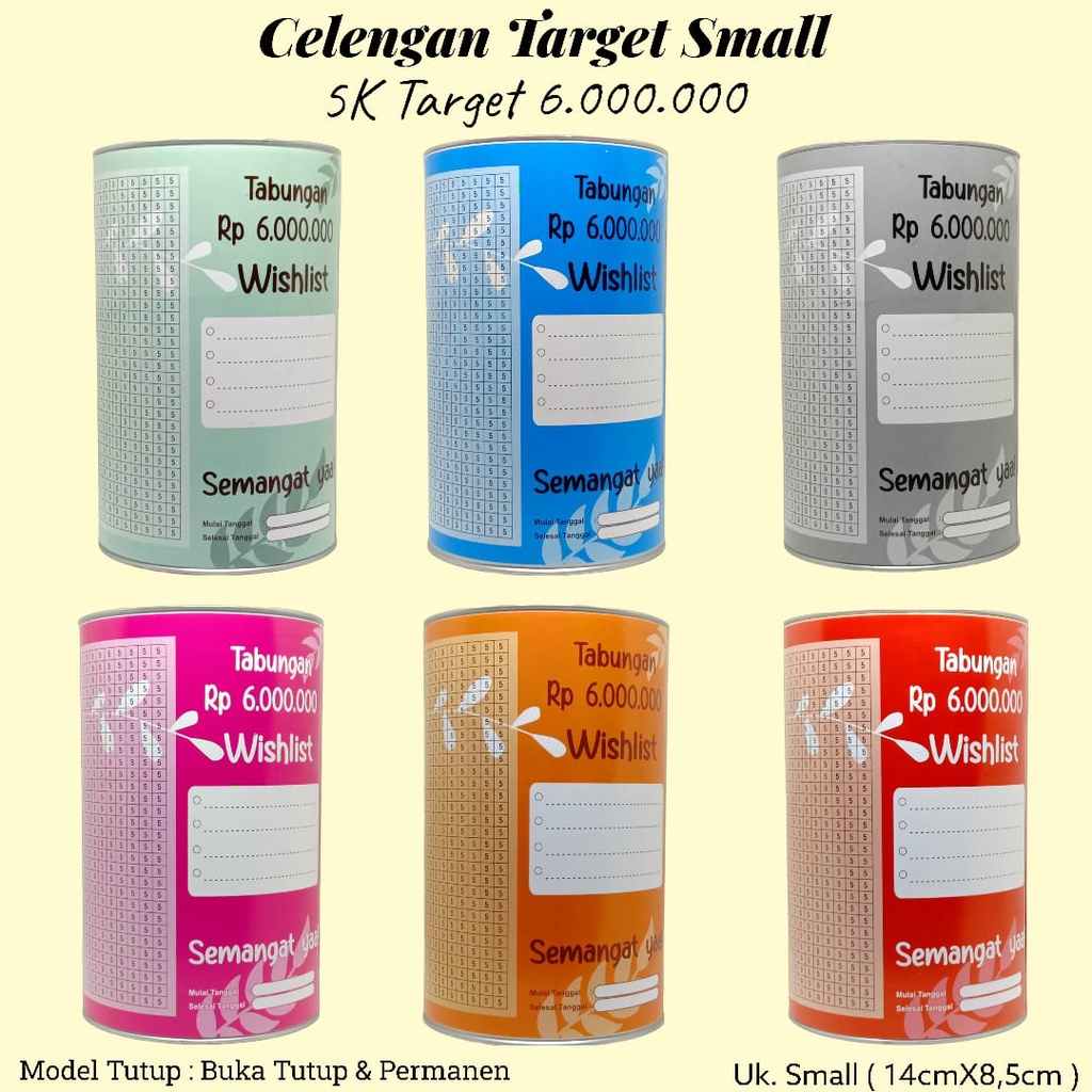 Celengan Target 5k Target 6jt Celengan Target Murah Celengan Viral Buka Tutup Celengan Permanen