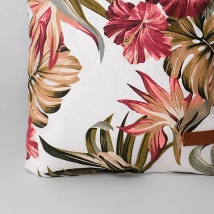 Pamole - Tote Bag Kekinian Bahan Kanvas Motif Tropical Merah