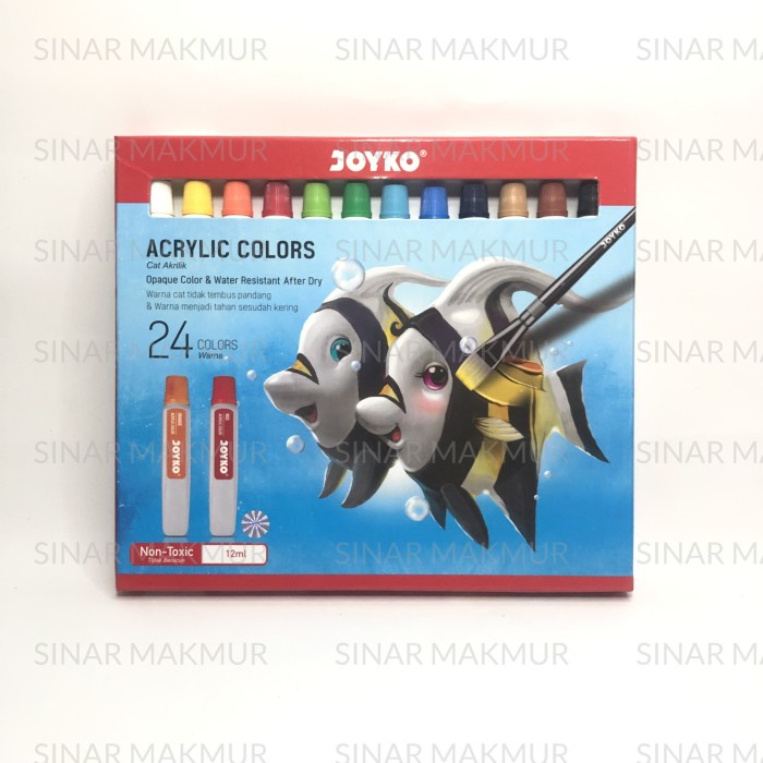 

Lucu Acrylic Colors / Cat Akrilik 24 Warna 12Ml Joyko Acc-12Ml-24 (Set) Trendi