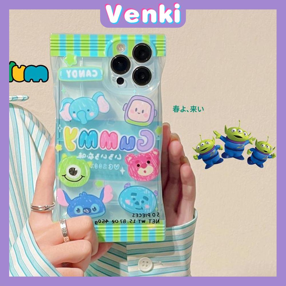 Case For iPhone 14 Pro Max Soft TPU Clear Case Snack Case Cartoon Cute Monster Camera Protection Airbag Shockproof For iPhone 14 13 12 11 Plus Pro Max 7 Plus X XR