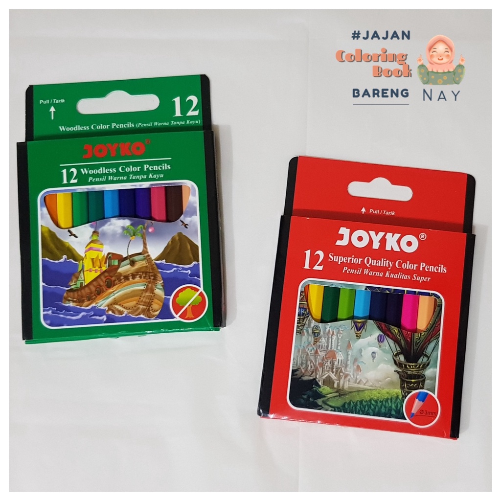 

Pensil Warna Joyco Kecil isi 12 Hijau Merah
