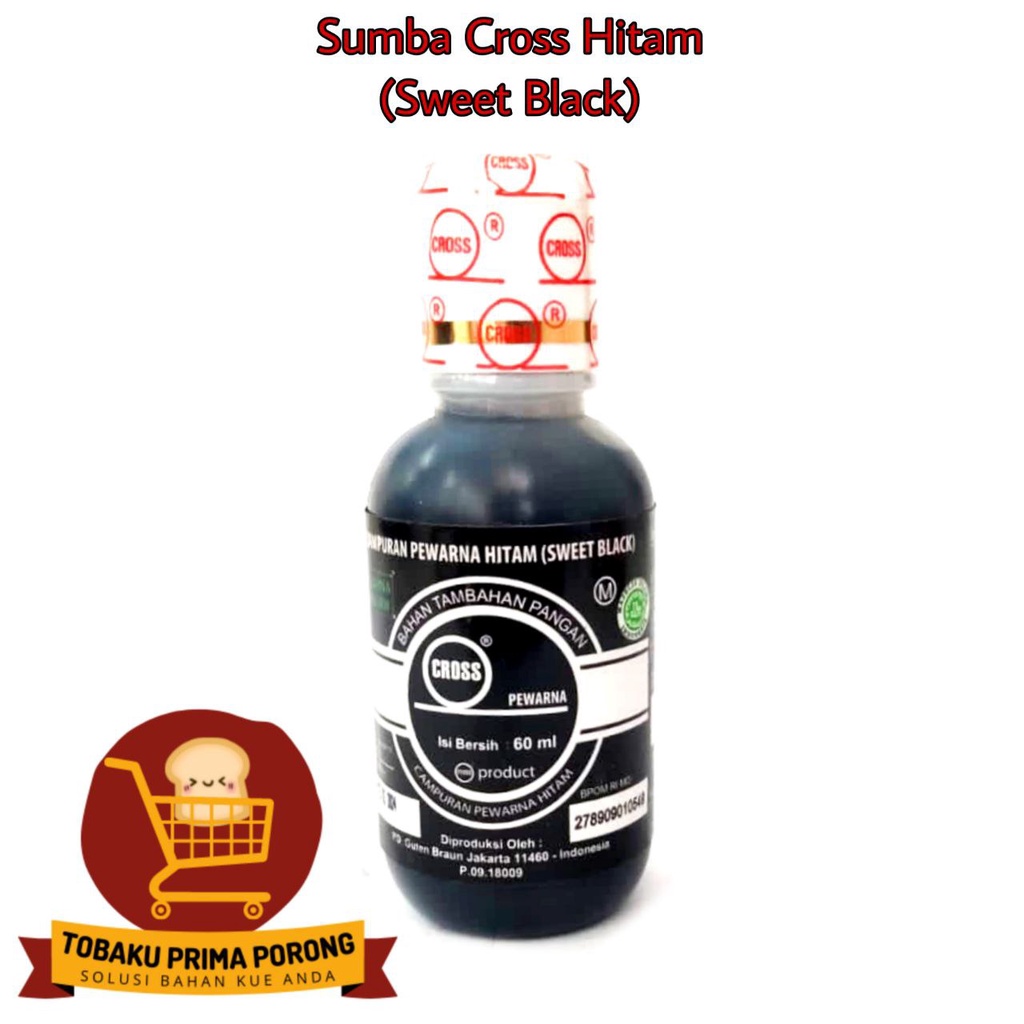 

PEWARNA MAKANAN CROSS - LIQUID ICING SWEET BLACK - BAHAN TAMBAHAN PANGAN - 80 G