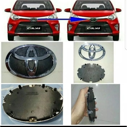 [COD] Logo Grill Toyota Calya Original / Perlengkapan Variasi Mobil Murah / Aksesoris Eksterior peli