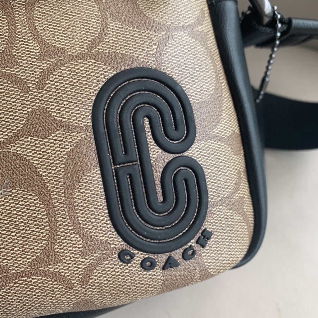 COACH 2945   Men's Patch EDGE Zip Messenger Bag Classic Simple Versatile Shoulder Bag Camera Bag xjb