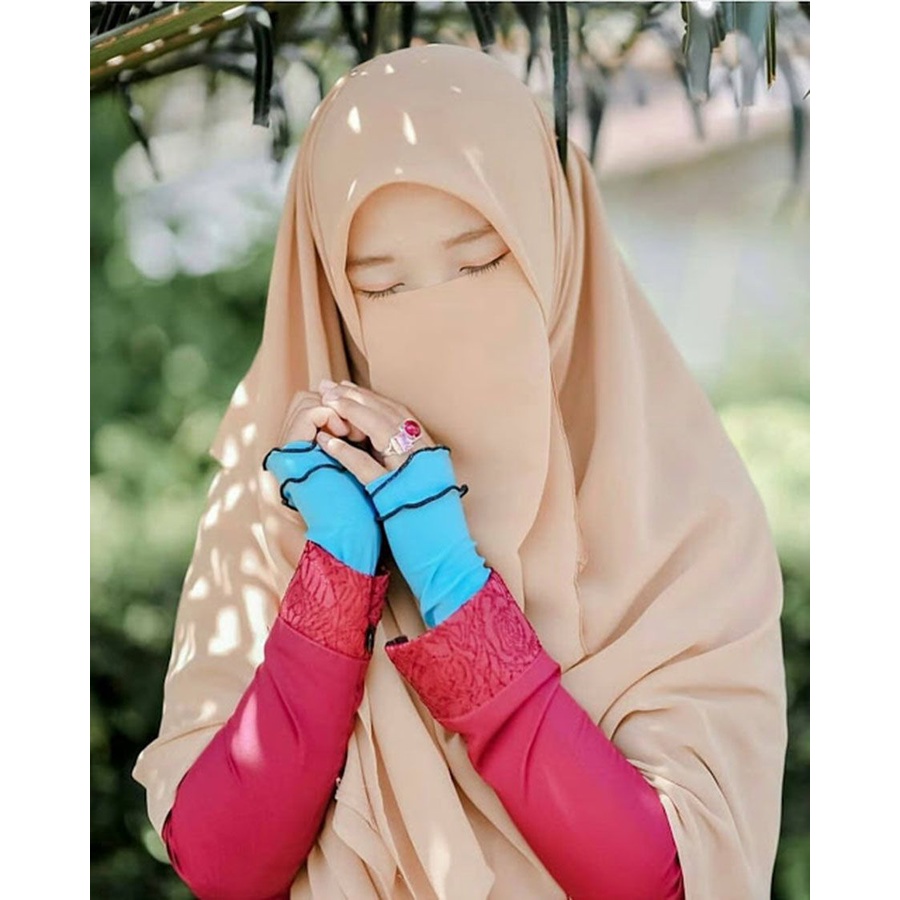 cadar niqab tali bahan moscrep premium