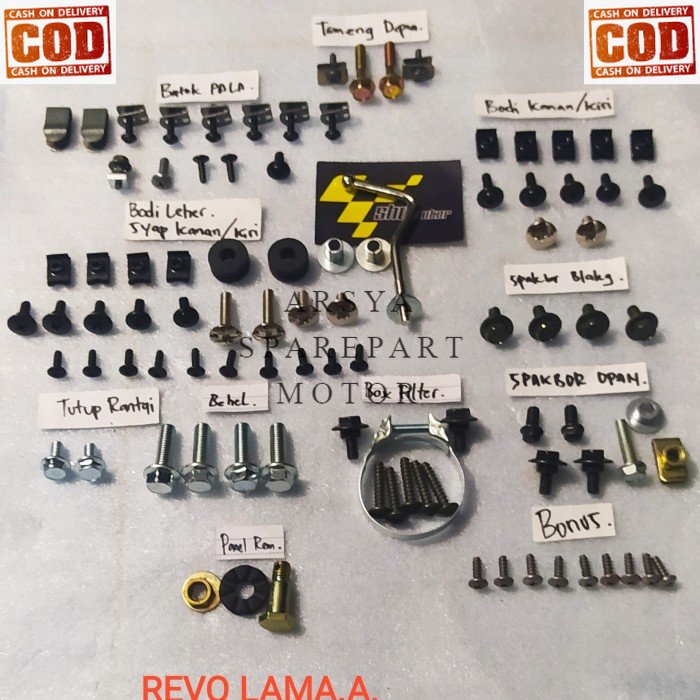 baut full set bodi / body  revo lama/baut lengkap bodi revo lama