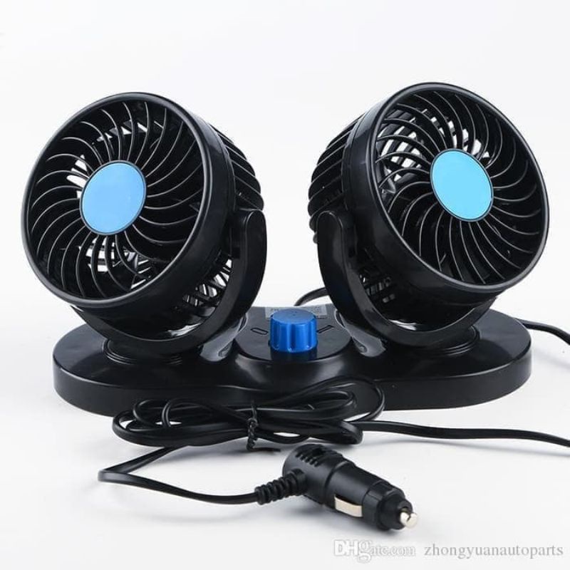 KIPAS ANGIN MOBIL / CAR COOLING DOUBLE FAN 12 VOLT