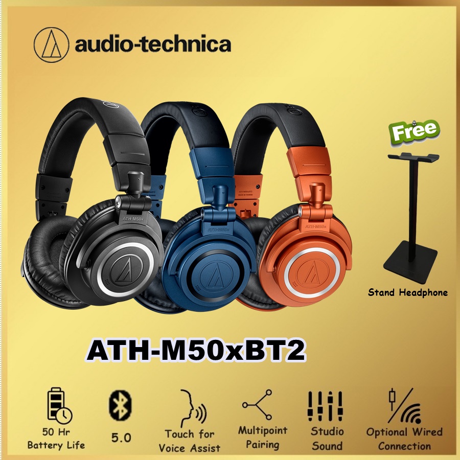 Audio Technica ATH-M50XBT2 Wireless Over Ear Headphone ATH M50X BT2