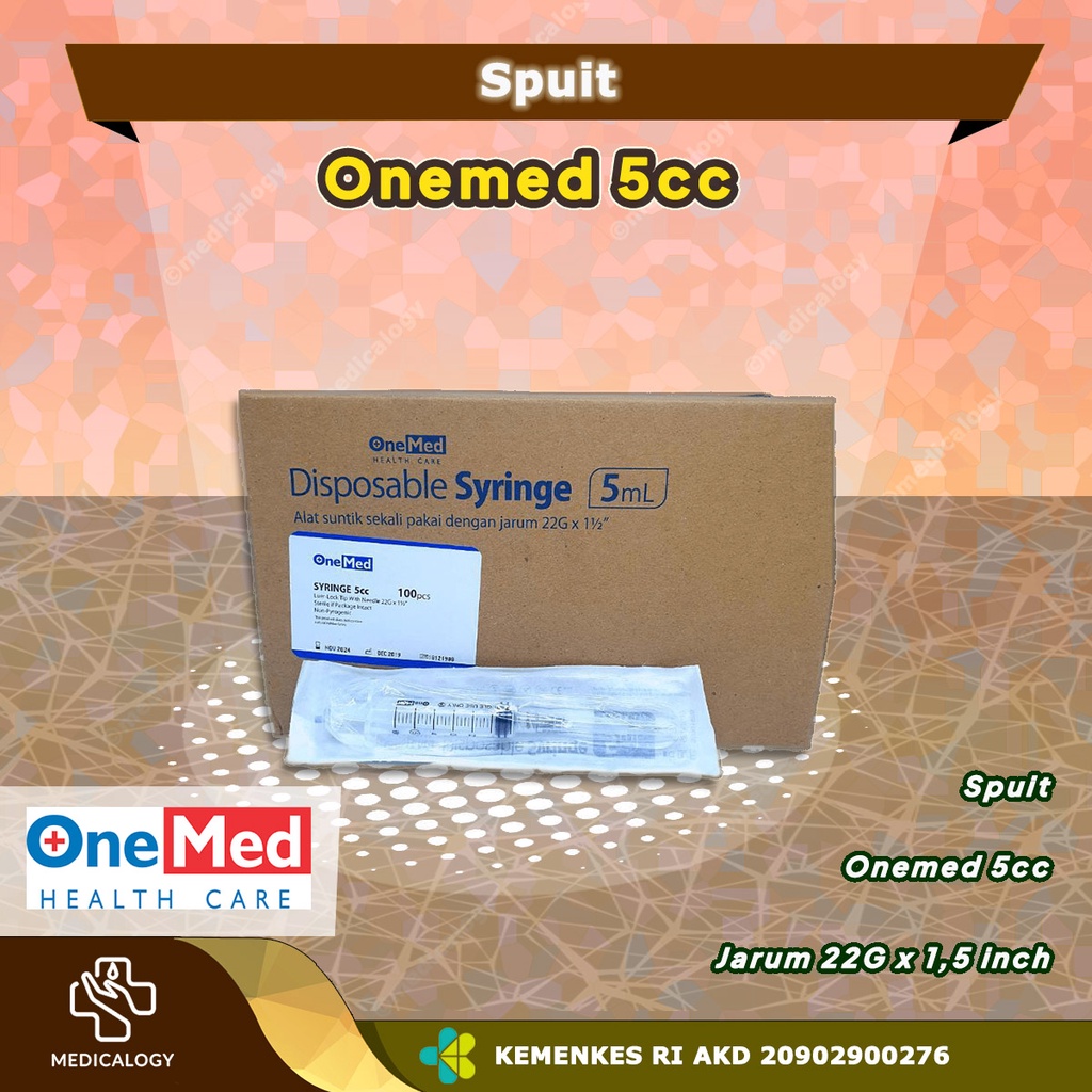 Spuit  Onemed 5cc per Box 100pcs