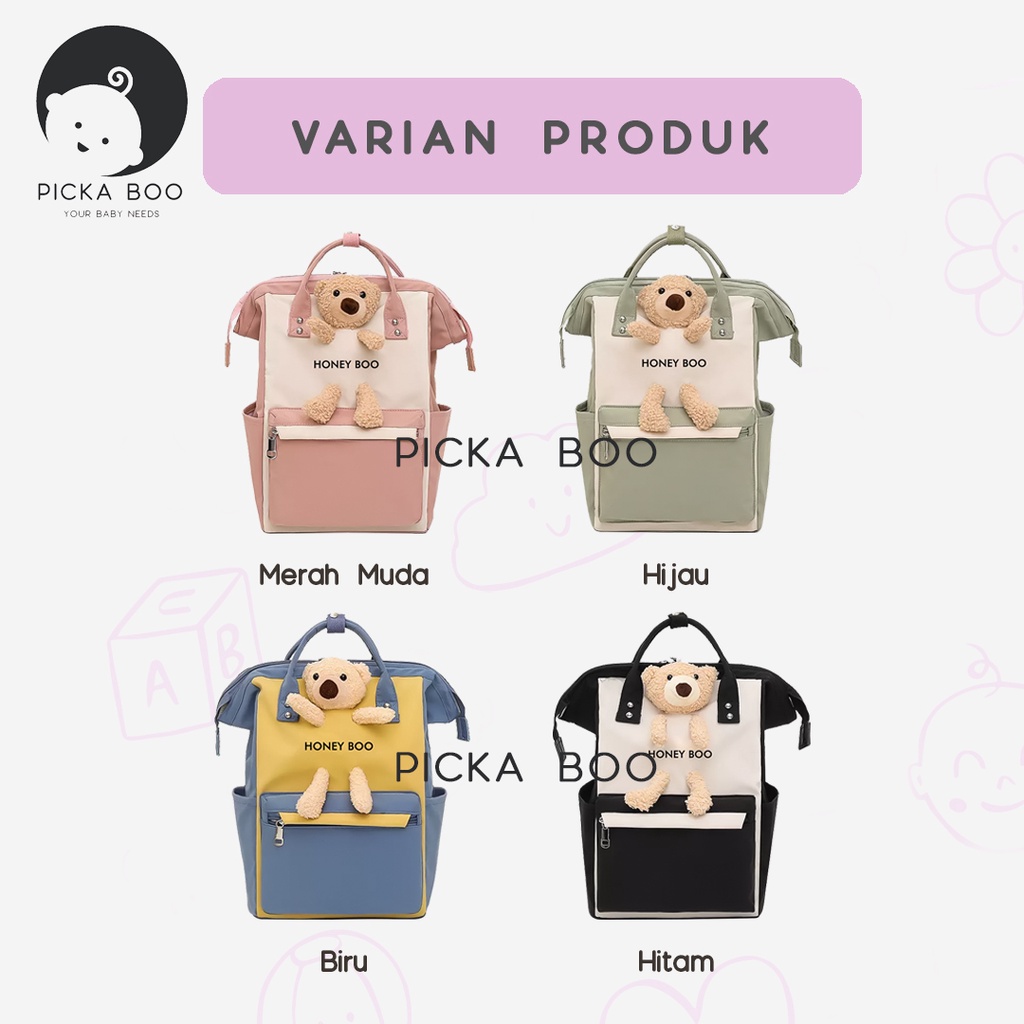 PICKA BOO Tas Ransel Bayi  Multifungsi Diaper Bag Baby