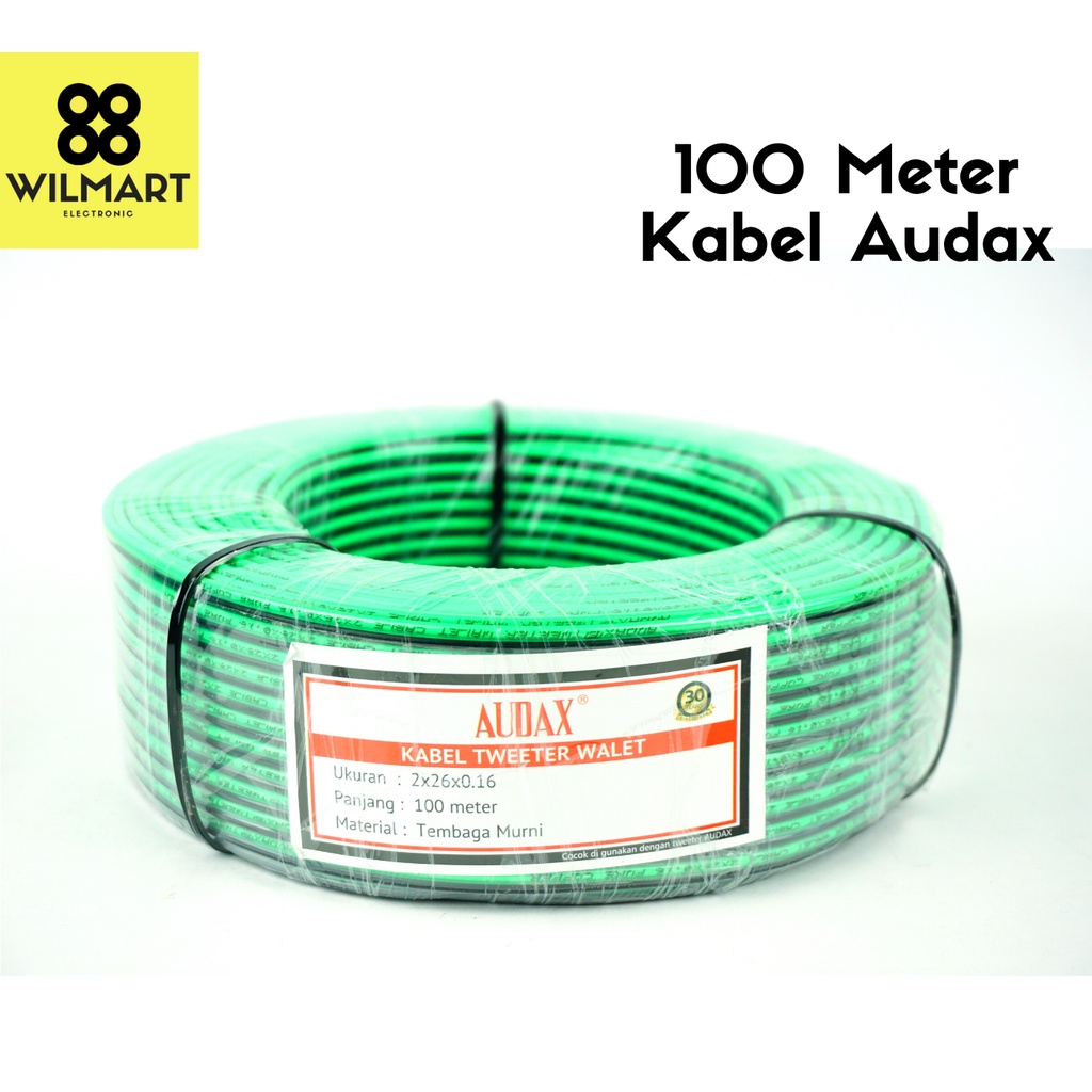 Kabel Audax Tweeter Walet 100 meter | Tembaga Murni | 2 x 26 x 0.16 cm