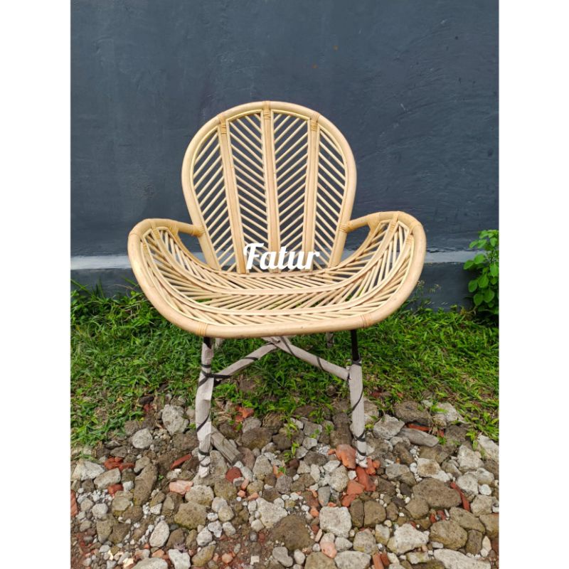 [ READY] Kursi Besi Rotan Asli / Kursi Caffee Kursi Rotan Asli Limited Edition
