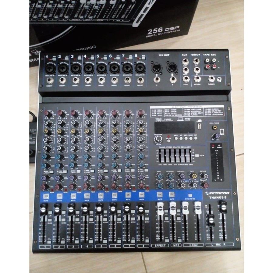 Mixer Audio ZETAPRO Thanos 8MIXER ZETAPRO THANOS 8CH mixing console