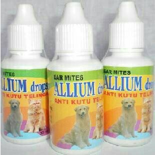 obat tetes kutu telinga kuping ear mite allium kucing anjing