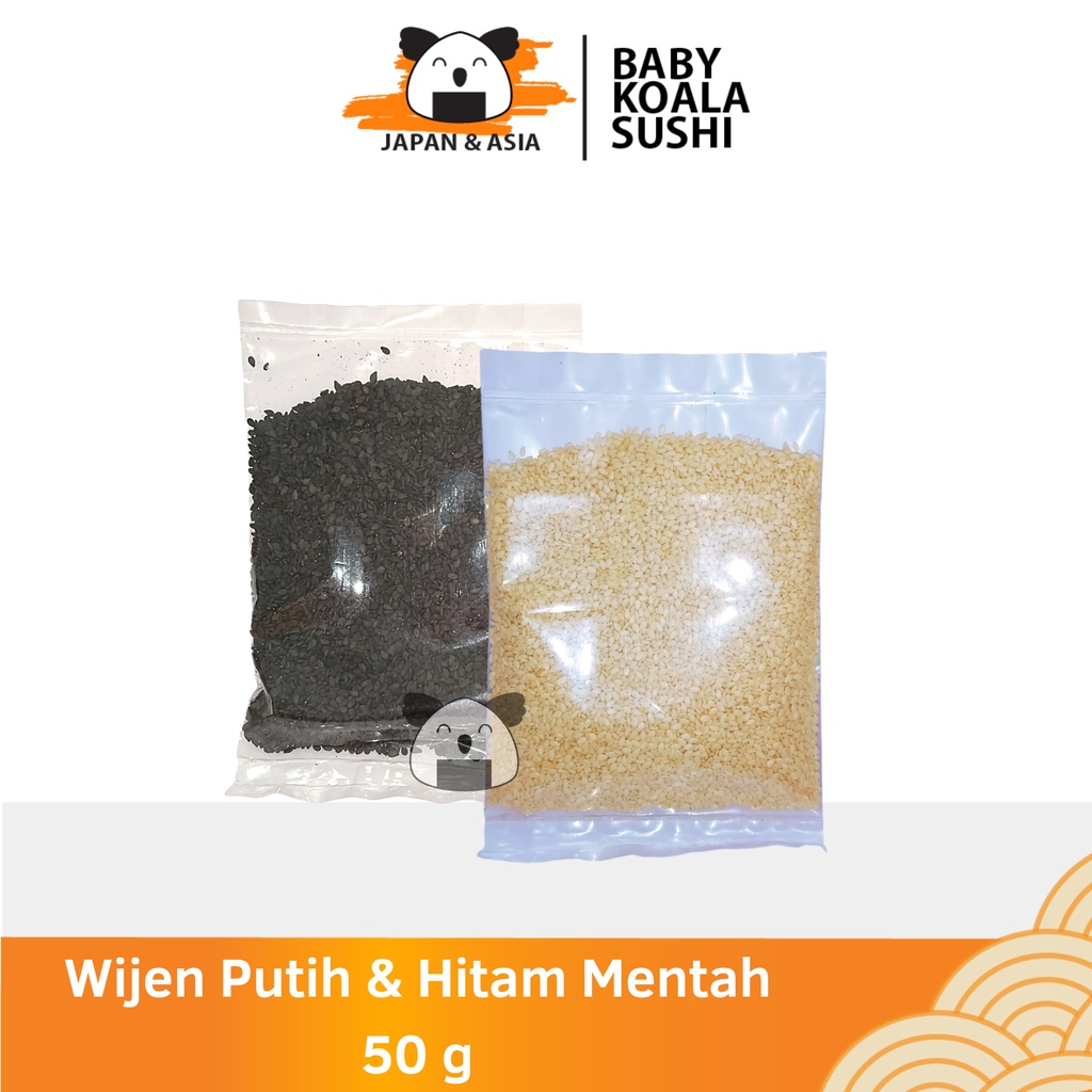 GOMA SHIRO Biji Wijen Putih &amp; Hitam Mentah 50 g │ White Black Sesame Seed